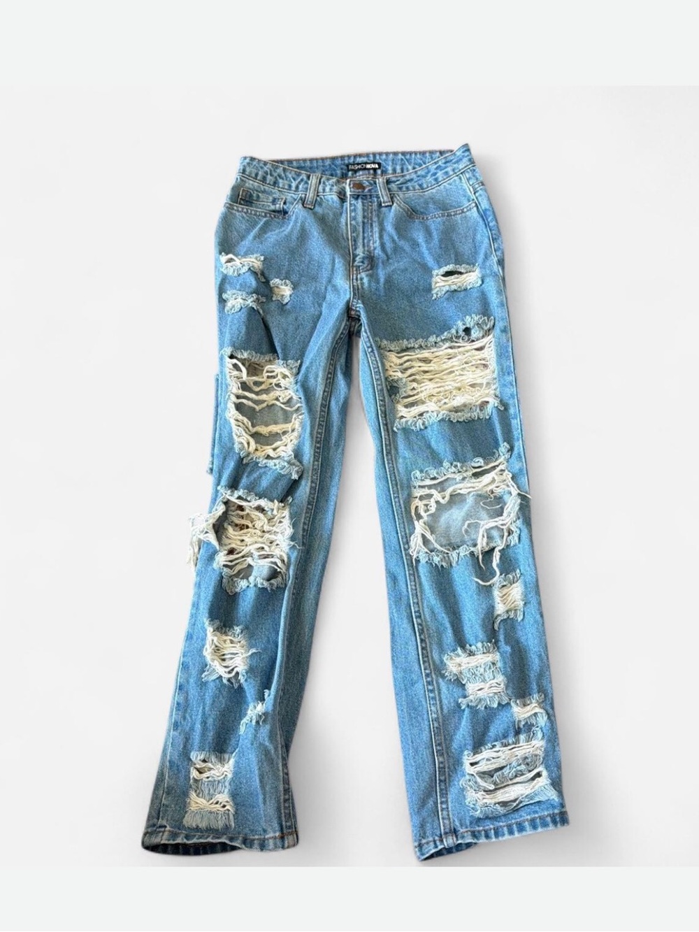 Distressed Light Blue Women's Ripped Jeans